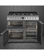 Smeg SY103 100cm Symphony Dual Fuel Range Cooker, Stainless Steel