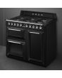 Smeg TR103BL 100cm Victoria Dual Fuel Range Cooker, Black