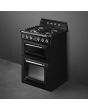 Smeg TR62BL 60cm Victoria Dual Fuel Cooker, Black