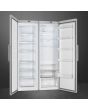 Smeg UKFF18EN2HX 60cm Freestanding No Frost Freezer, Stainless Steel