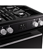 Belling FSA VISION 60DF 60cm Dual Fuel Cooker with Double Oven - Black & Silver Steel