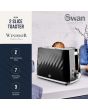 Swan ST14071BLK Windsor 2 Slice Textured Toaster
