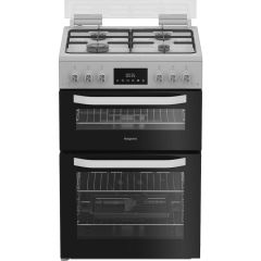 Hotpoint HDG6GDCW Freestanding 60cm Gas Double Cooker - White