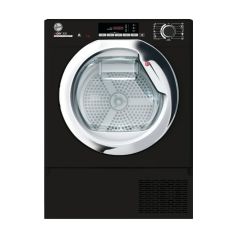 Hoover BATDH7A1TCEB-80 H-DRY 300 PRO Integrated 7kg Heat Pump Tumble Dryer - A+ Energy Rated - Black & Chrome