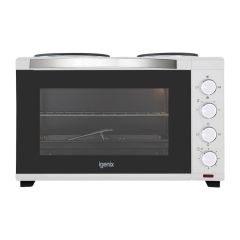 Igenix IGMO03014HW 30L Mini Oven with Hotplates - White