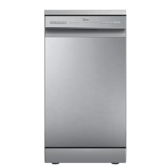 Midea MDWEF1034C(S)-WG-UK 10 Place Setting Freestanding Slimline 45cm Dishwasher - Silver