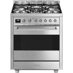 Smeg C7GPX9 70cm Symphony Dual Fuel Cooker, Stainless Steel