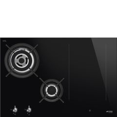 Smeg PM3743D 75cm Eclipse Mixed Fuel Hob 2 Gas Burners 1 Induction Multizone