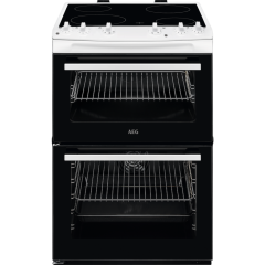 AEG CCX6501ACW Ceramic Electric Cooker with Double Oven