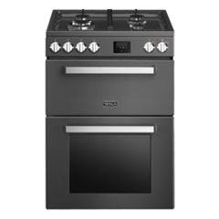 Tesla TMRDF60B Level 3 60cm Dual Fuel Mini Range Cooker - Black