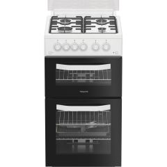 Hotpoint HDG5GDW 50Cm Double Oven Gas Cooker
