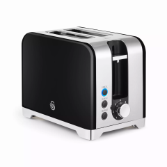 SWAN ST19031BLK Solace 2 Slice Toaster