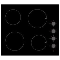 Teknix BITK6KNC 4 Ring Ceramic Hob