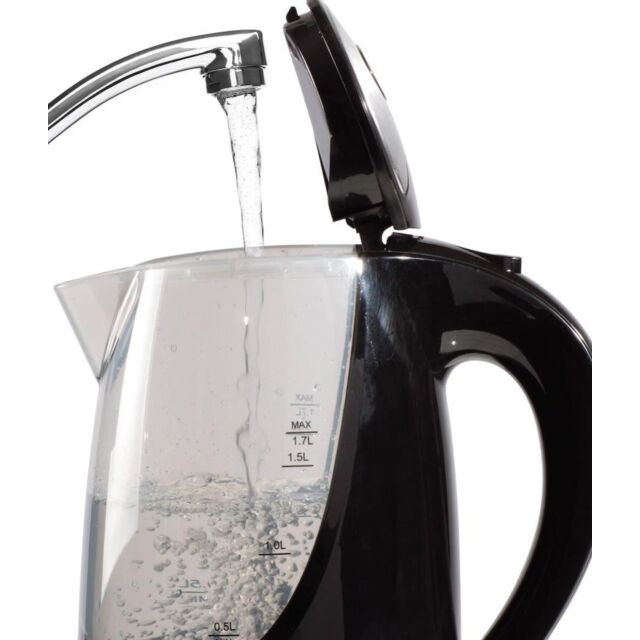 Daewoo SDA1666GE 1.7L Colour Changing Kettle - Black