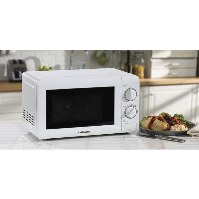 Daewoo SDA2075GE 20L White Microwave Stainless Steel Cavity 800W