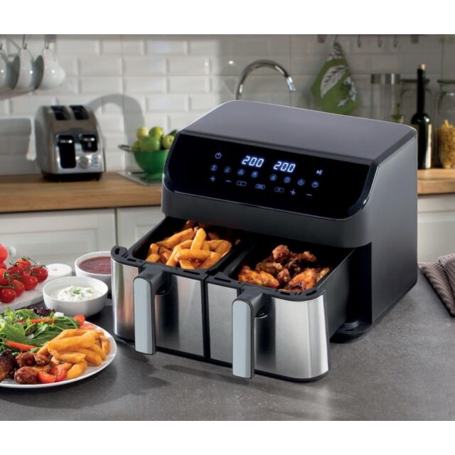 Daewoo SDA2616GE xl 9L Digital Double Drawer Air Fryer