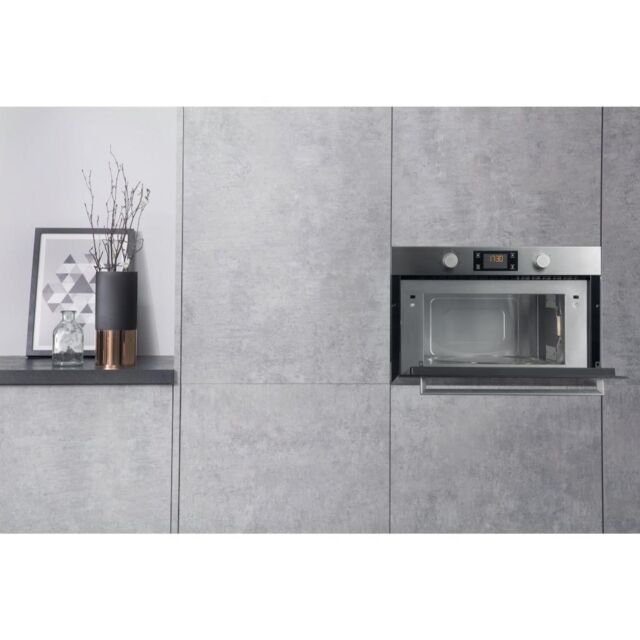 Hotpoint MD 344 IX H Built-In Microwave - Stainless Steel