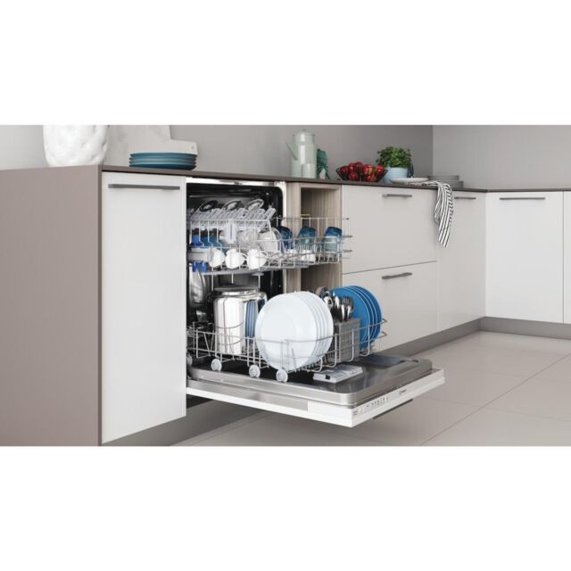 Indesit DIE 2B19 UK Ecotime Integrated Dishwasher - White