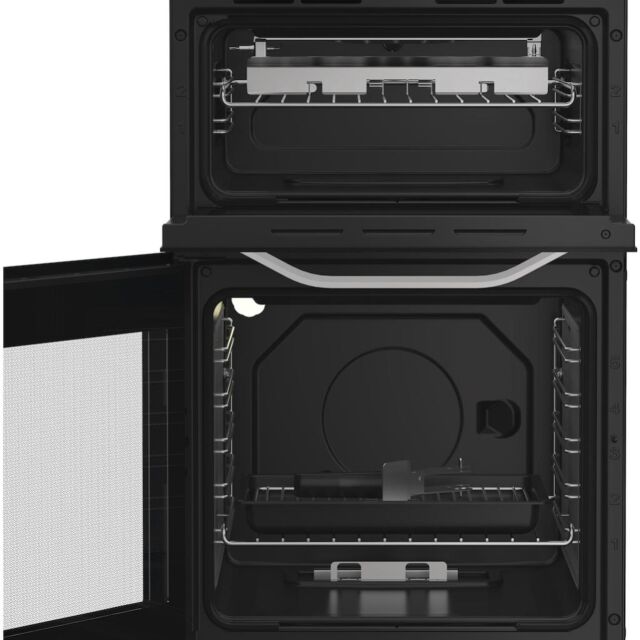 Hotpoint HTG5GCW Freestanding 50cm Gas Double Cooker - White