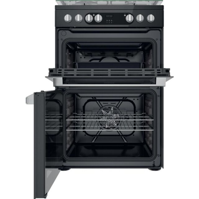 Hotpoint HDM67G9C2CSB/UK Dual Fuel Double Cooker - Black