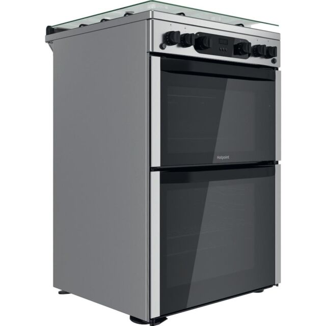 Hotpoint HDM67G0CCX/UK 60cm Double Gas Cooker - Inox
