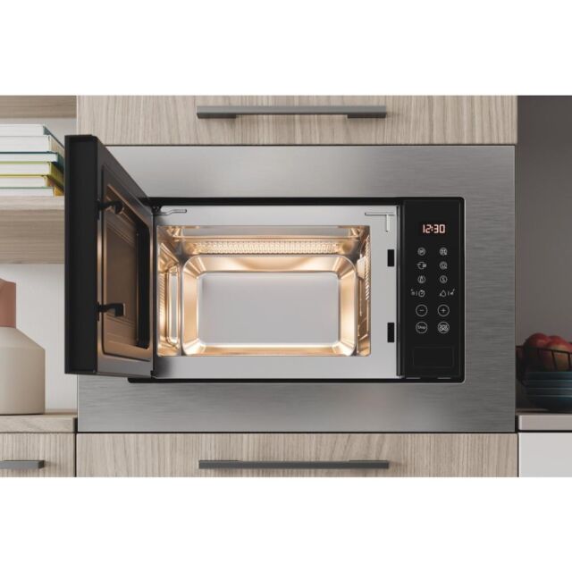 Indesit MWI120GX Built-In Microwave - Stainless Steel