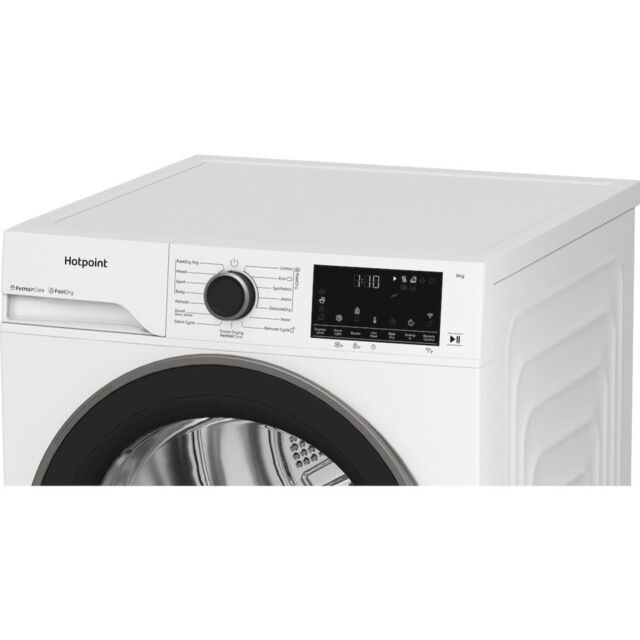 Hotpoint CHD94MWBSUK Fabric Care 9kg Heat Pump Tumble Dryer with HomeWhiz