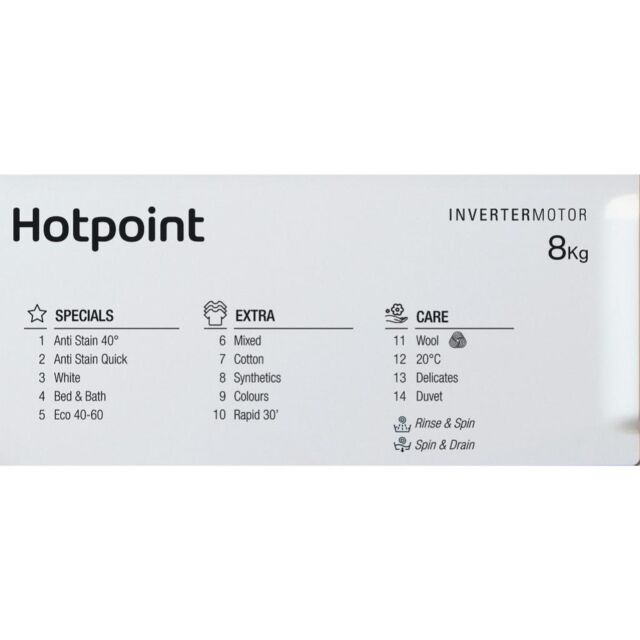 Hotpoint BI WMHG 81484 UK Integrated Washing Machine