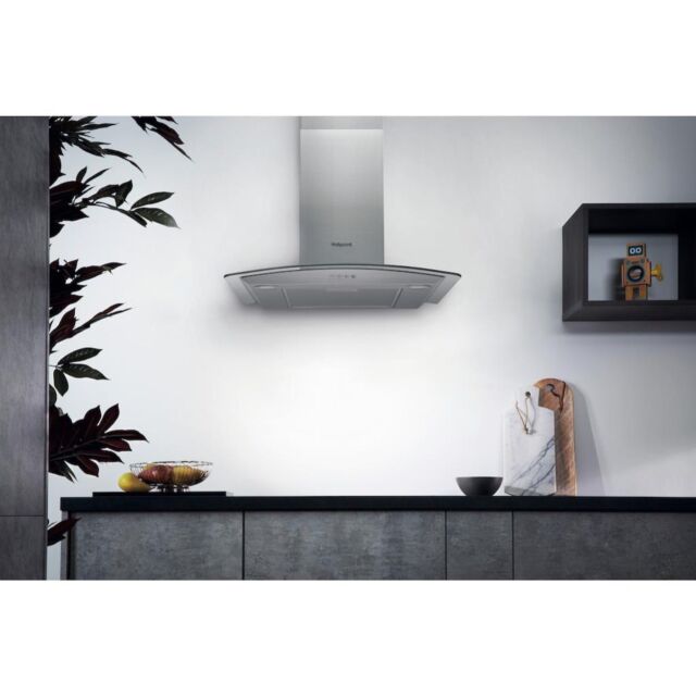 Hotpoint PHGC6.4 FLMX 60cm Chimney Cooker Hood - Stainless Steel