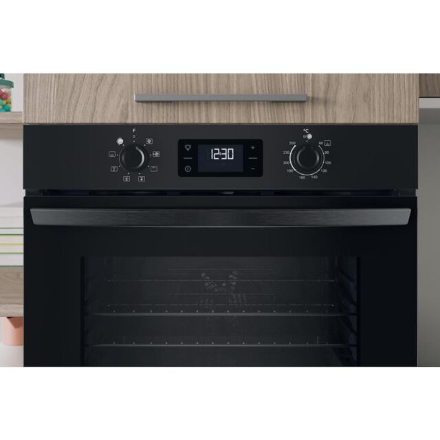 Indesit Turn&Go IO 253 B UK Built-In Electric Single Oven - Black
