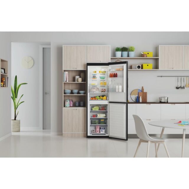 Indesit INFC850TI1K1 Freestanding Fridge Freezer - Black