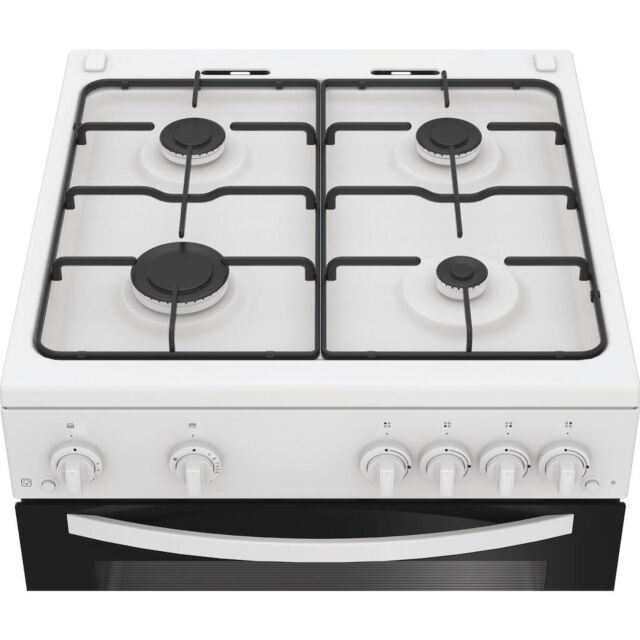 Indesit IDG6GW Freestanding 60cm Gas Double Cooker - White