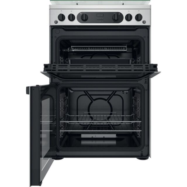 Hotpoint HDM67G0CCX/UK 60cm Double Gas Cooker - Inox