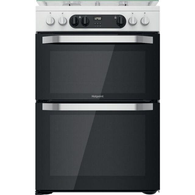 Hotpoint HDM67G9C2CW/UK Double Dual Fuel Cooker - White