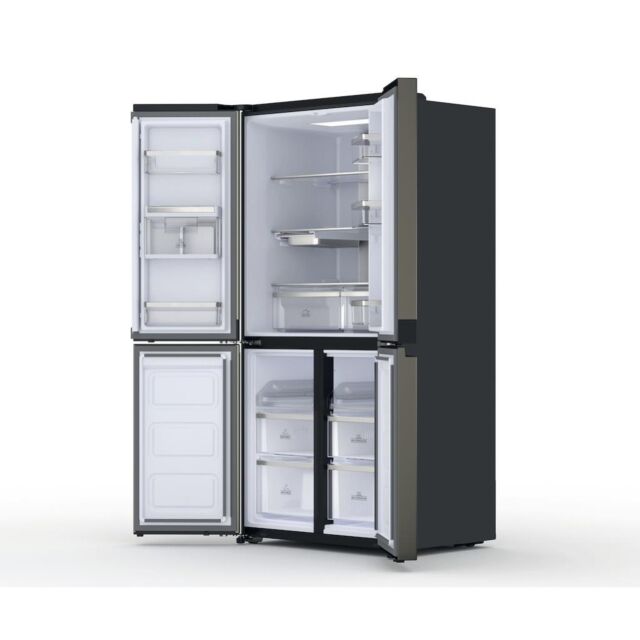 Hotpoint HQ9 U1BL UK Active 4 Door Fridge Freezer - Black Stainless