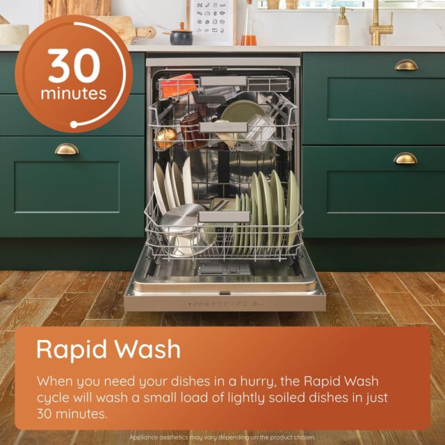 Hotpoint Full Size Freestanding Dishwasher - Inox - 14 Place Settings  - E rated - H2F HL626 X UK