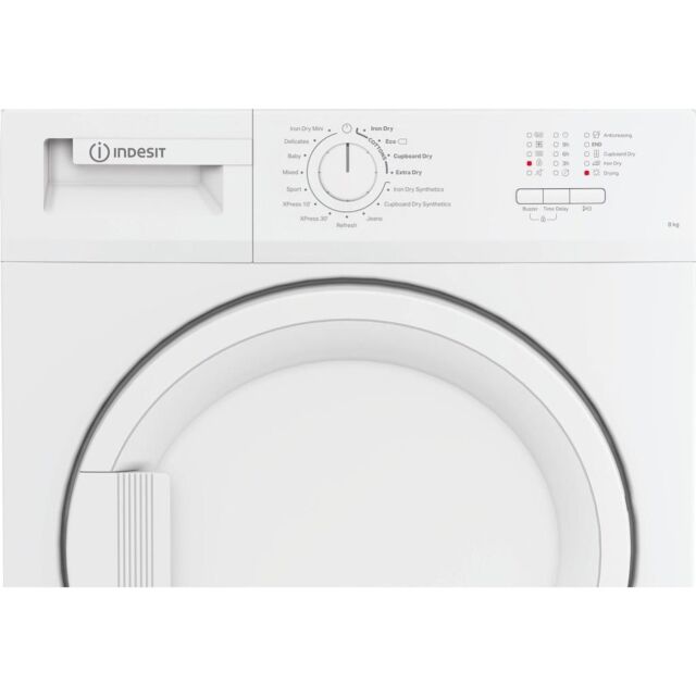 Indesit CYDC82WWGLUK 8kg Condenser Tumble Dryer - White