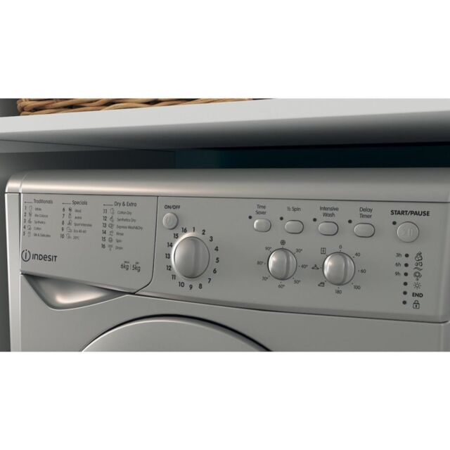 Indesit IWDC 65125 S UK N Ecotime Washer Dryer - Silver