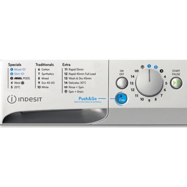 Indesit BDE 96436 SV UK Freestanding 9+6kg Washer Dryer - Silver