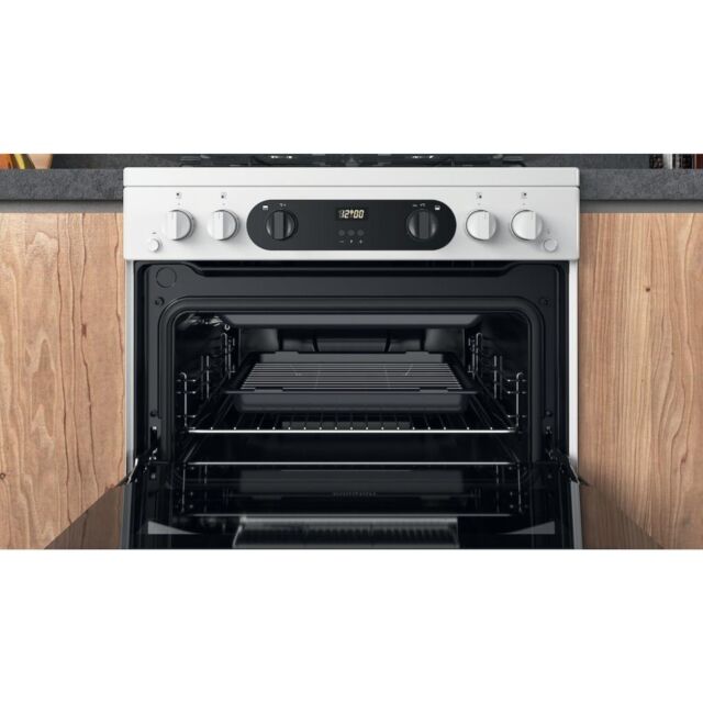 Hotpoint HDM67G0CCW/UK Double Cooker - White