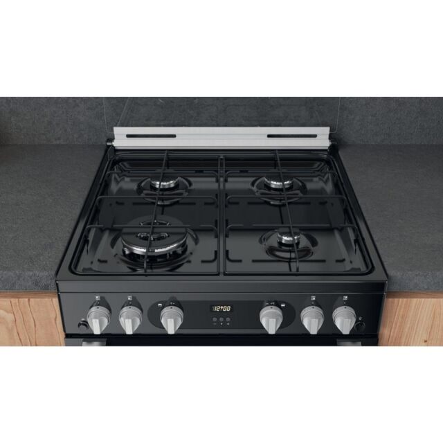 Hotpoint HDM67G0C2CB/UK Double Gas Cooker - Black