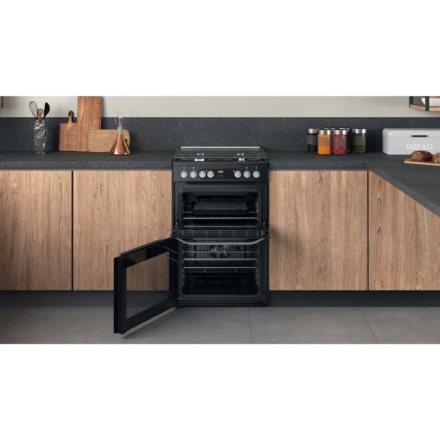 Hotpoint HDM67G9C2CB/UK Double Cooker - Black