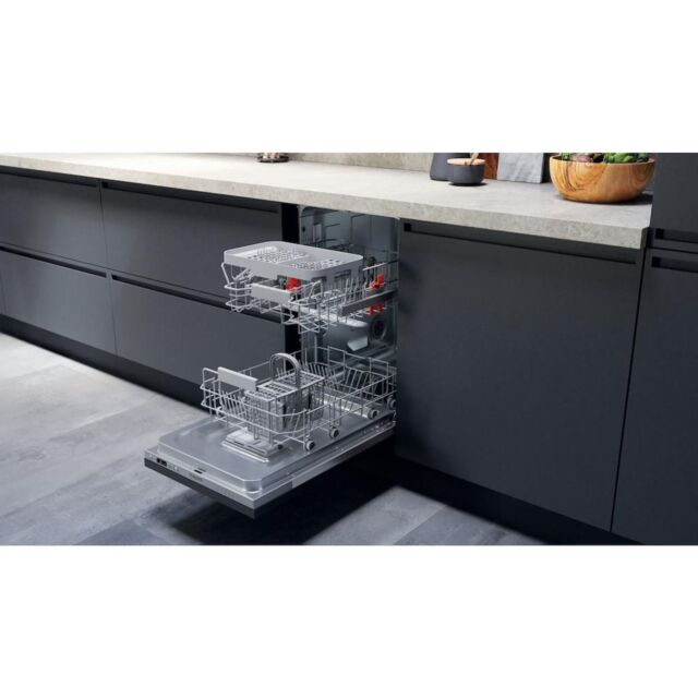 Hotpoint HI9C 3M19 C S UK Slimline Integrated Dishwasher - Silver