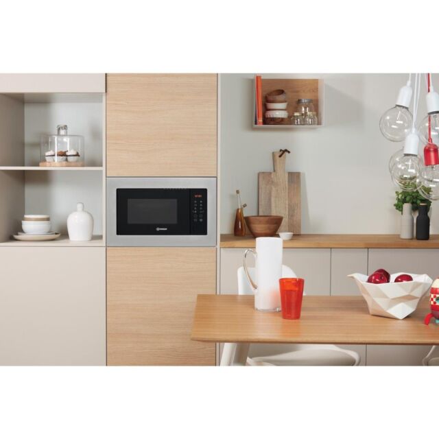 Indesit MWI125GX Built-In Microwave - Stainless Steel