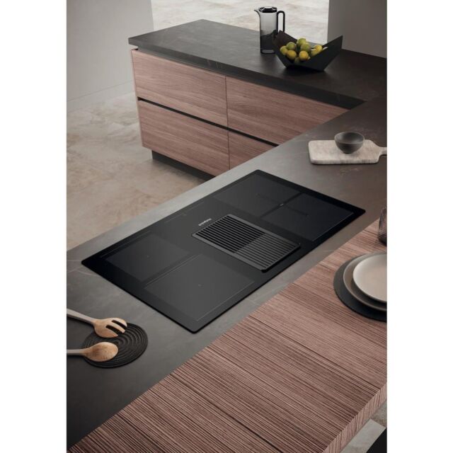 Hotpoint PVH92BK 90cm Vented Induction Hob with Downdraft