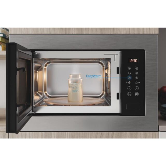 Indesit MWI125GX Built-In Microwave - Stainless Steel