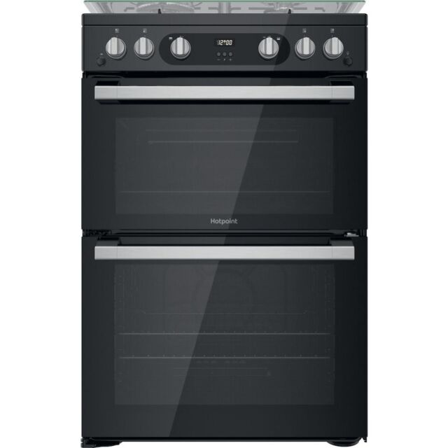 Hotpoint HDM67G0C2CB/UK Double Gas Cooker - Black