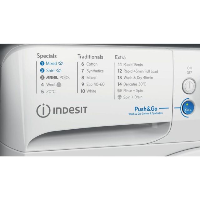 Indesit BDE 86436 WV UK Freestanding 8+6kg Washer Dryer - White