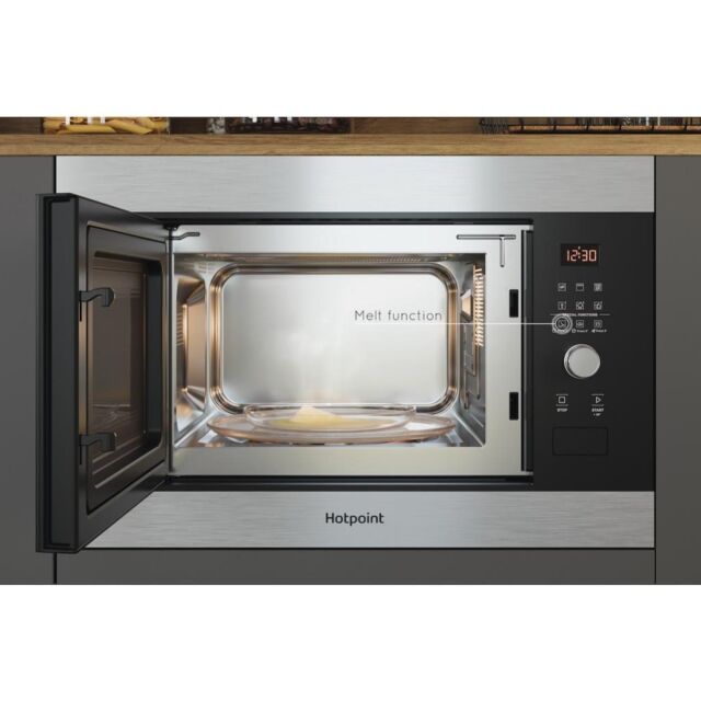 Hotpoint MF25G IX H Built-In Compact Microwave Oven - Inox
