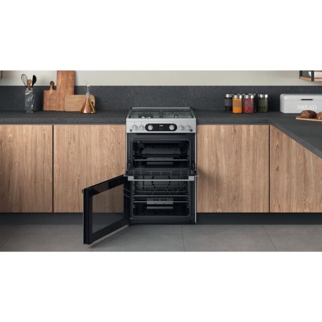 Hotpoint HDM67G0C2CX/U Double Cooker - Inox